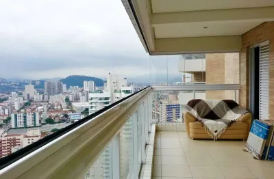 Apartamento à venda com 2 suítes, 109 m², frente no Gonzaga, Santos