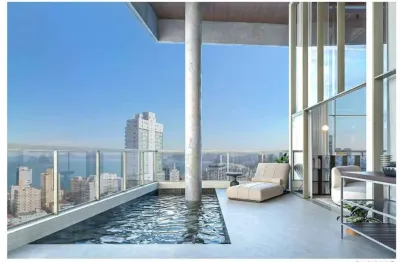 Apartamento de 4 suítes na Ponta da Praia, Santos – Frente, 3 vagas, varanda gourmet e lazer completo