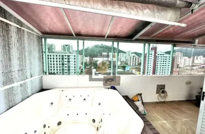 Cobertura com 3 quartos à venda na rua marquês de são vicente, 144, campo grande, santos, 246 m2 por r$ 1.050.000