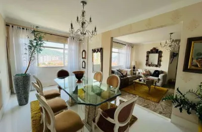 Cobertura de luxo à venda em santos - sp, 3 quartos, 2 suítes, 2 salas, 3 banheiros, 2 vagas de garagem, 300m² no gonzaga.