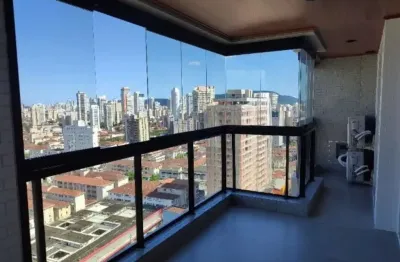 Apartamento alto padrão com vista panorâmica no boqueirão - lazer completo - santos-sp