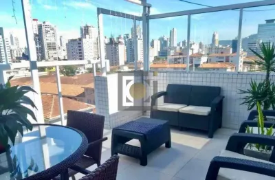 Cobertura 3 quartos, 3 suítes, 5 banheiros, boqueirão santos