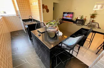 Lindo apartamento à venda no gonzaga em  santos: varanda gourmet, 2 quartos, 1 suíte, 2 salas, 2 banheiros, 1 vaga, lazer completo