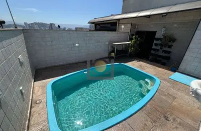 Luxuosa cobertura à venda no gonzaga, santos-sp: 4 quartos, 2 suítes, 4 salas, 4 vagas de garagem e 444m² de área. venha conferir!
