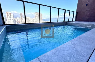 Cobertura de luxo com vista para o mar no josé menino: 4 quartos, 4 suítes, piscina privativa e 320m² de área. agende sua visita!