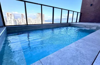 Cobertura de 4 suítes com vista mar em José Menino (Frente) – 4 vagas | Financia