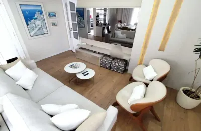 Apartamento Frente de 110m² com 2 suítes, 2 vagas e lazer em Gonzaga, Santos