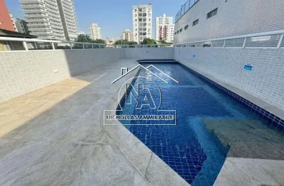 Excelente apartamento com 2 dormitórios, 1 suíte, móveis planejados, lazer completo, vista livre, 2 vagas de garagem. Localizado no no Canto do Forte