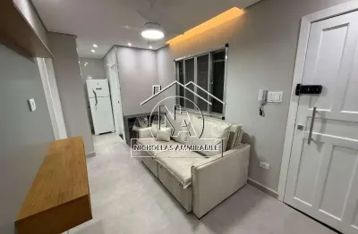 Apartamento de 1 dormitório reformado e mobiliado, próximo da praia no Canto do Forte