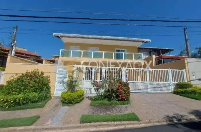 Casa em condomínio fechado com 4 quartos à venda na rua albamar, 55, loteamento caminhos de san conrado (sousas), campinas, 365 m2 por r$ 1.790.000