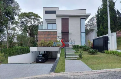 Sobrado com 3 dormitórios à venda, 380 m² por r$ 3.100.000,00 - parque dos lagos - mogi das cruzes/sp