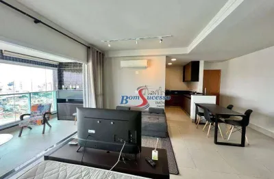 Apartamento com 1 dormitório para alugar, 55 m² por r$ 5.000,00/mês - jardim anália franco - são paulo/sp