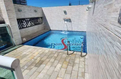 Cobertura com 3 dormitórios à venda, 180 m² por r$ 1.100.000,00 - vila tupi - praia grande/sp