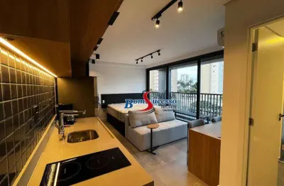 Studio com 1 dormitório para alugar, 33 m² por r$ 5.195/mês - tatuapé - são paulo/sp
