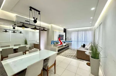 Apartamento para alugar, 82 m² por R$ 8.035,00/mês - Guilhermina - Praia Grande/SP