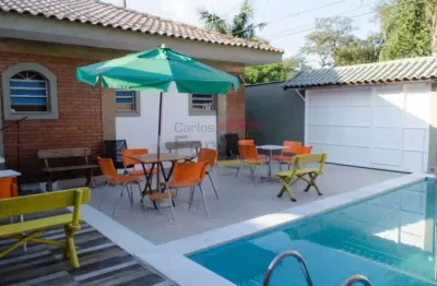 Casa terrea no tremembé - 3 suítes e 6  vagas- piscina e lareira