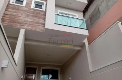Sobrado novo 3dormitórios, sendo 1 suíte, 2 vagas 145m²