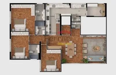 Apartamento venda, metrô, paraíso, 3 dormitórios, 2 vagas