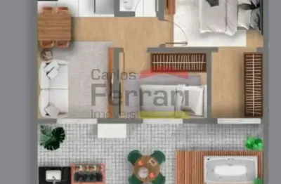 Apartamento garden 53m² perdizes 2 dormitórios sem vaga salão de festa coworking fireplace playgroud