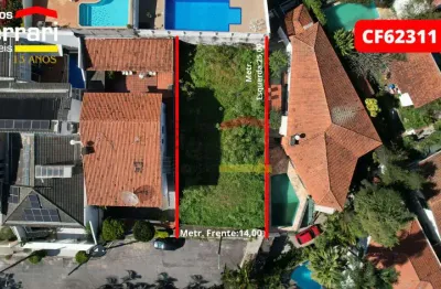 Terreno a venda com 360 m² em rua sem saida com cancela, segurança 24h,