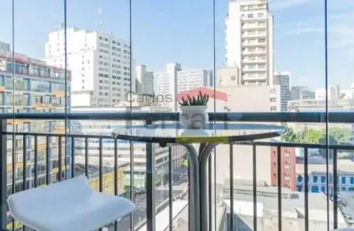 Studio com sacada  todo mobilado  à venda- centro sao paulo