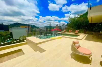 Casa de luxo no tamboré 11 - 4 suítes, elevador, piscina e garagem para 10 carros