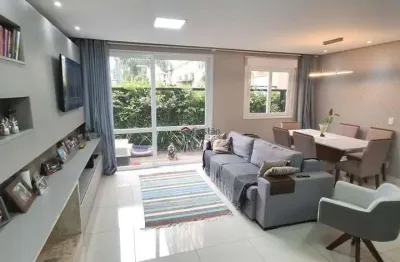 Vende apartamento garden de 3 dormitórios  transformado em 2 com living estendido decorado e mobiliado