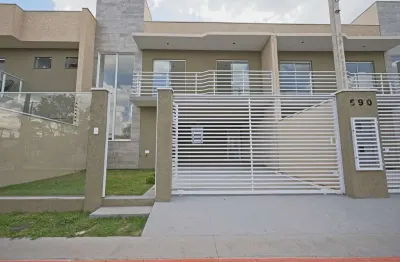 Sobrado novo frente pra rua à venda, na cidade jardim em são josé dos pinhais pr