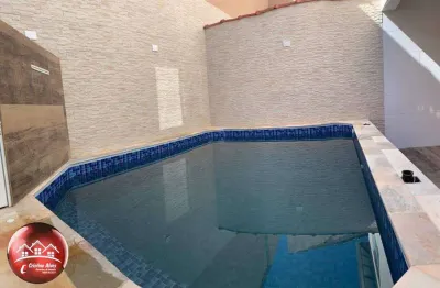 Sobrado geminado com garagem livre e piscina - próximo da praia - r$930.000.
