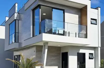 Casa em condomínio fechado com 3 quartos à venda na rua oristela foggiatto, costeira, são josé dos pinhais, 152 m2 por r$ 1.049.000