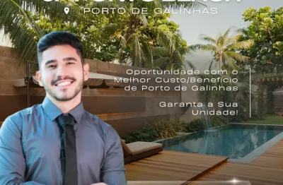 Apartamento em porto de galinhas | 1 quarto | perto do centrinho | alta rentabilidade