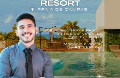 Flat em carneiros | praia de campas | conceito resort | alta rentabilidade | lazer completo
