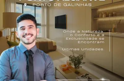 Flat beira-mar em porto de galinhas | alto padrão de acabamento | colado no centrinho