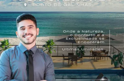 Apartamento beira-mar em porto de galinhas | alto padrão de acabamento | colado no centrinho