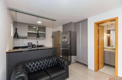 Studio mobiliado próximo ao shopping mueller – andar alto e ensolarado