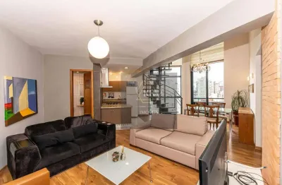 Loft mobiliado no bigorrilho - duas vagas e linda vista para cidade
