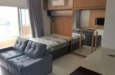 Studio mobiliado com 1 vaga de garagem para alugar, 42 m² por r$ 3.100,00 - campo belo - são paulo/sp