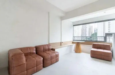 Studio totalmente mobiliado , 33m² - para locação por r$ 4.500,00 - moema - são paulo/sp