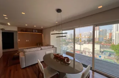 Apartamento mobiliado para alugar, 100m² com 1 quarto , 2 vagas - por r$ 14.050,00 - vila olímpia - são paulo/sp