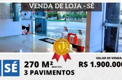 Loja para locação no bairro da sé - centro com 273m2. código lo0002
