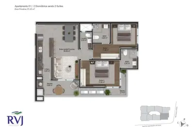 Apartamento com 2 quartos à venda na Rua Lauro Linhares, 1815, Trindade, Florianópolis