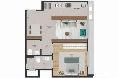 Apartamento com 1 quarto à venda na Rua José Boiteux, 155, Centro, Florianópolis