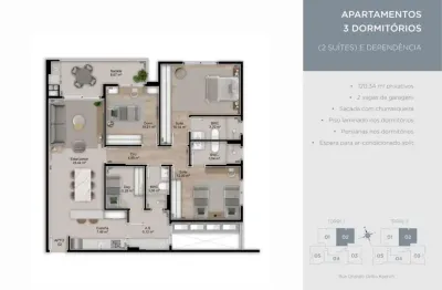 Apartamento com 3 quartos à venda na Rua Orlando Odilio Koerich, 156, Estreito, Florianópolis