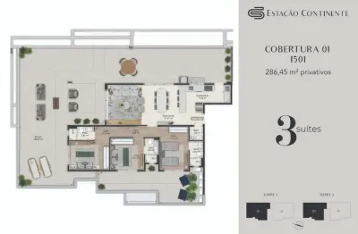 Cobertura com 3 quartos à venda na Rua Eugênio Raulino Koerich, 266, Campinas, São José