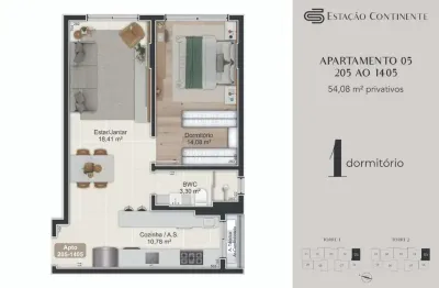 Apartamento com 1 quarto à venda na Rua Eugênio Raulino Koerich, 266, Campinas, São José
