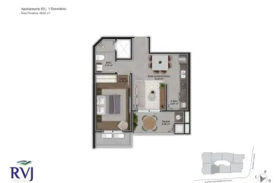 Apartamento com 1 quarto à venda na Rua Lauro Linhares, 1815, Trindade, Florianópolis