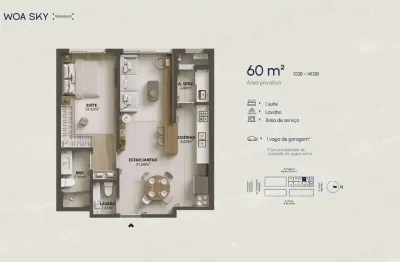 Apartamento com 1 quarto à venda na Rua Eugênio Raulino Koerich, 100, Campinas, São José