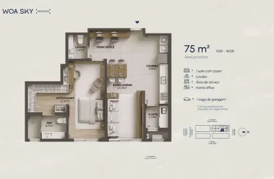 Apartamento com 1 quarto à venda na Rua Eugênio Raulino Koerich, 100, Campinas, São José