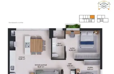 Apartamento com 2 quartos à venda em Pedra Branca, Palhoça 