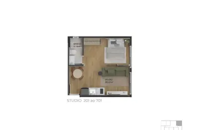 Kitnet / Stúdio à venda na Rua José Boiteux, 53, Centro, Florianópolis